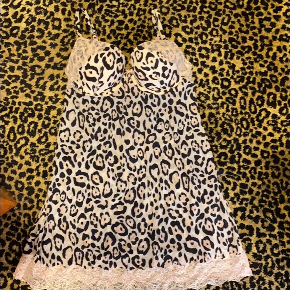 Leopard lingerie nightgown